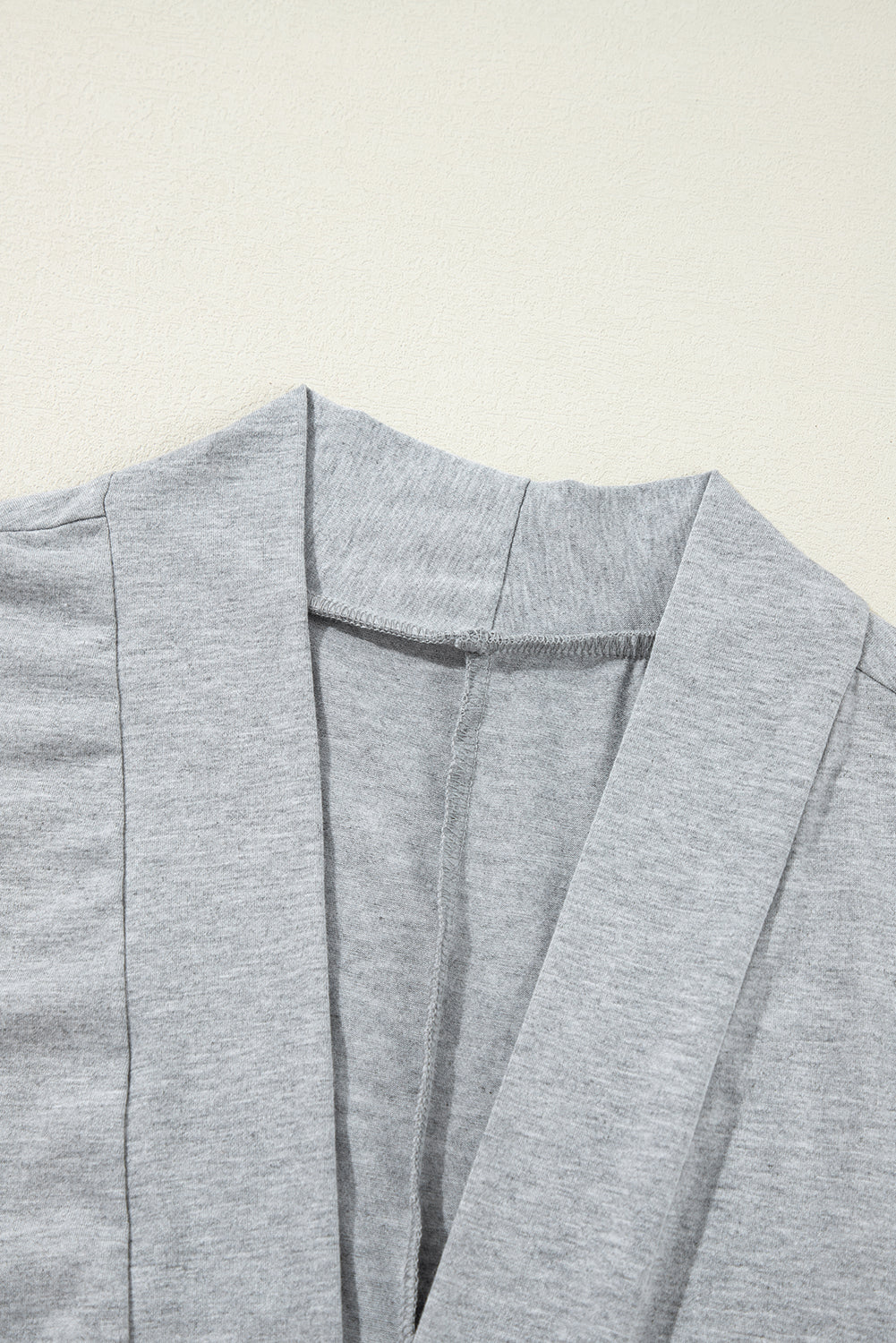 Light Grey Split Long Cardigan and Skinny Pants Loungewear Set