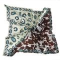 Vintage Western Leopard Print Satin Square Scarf