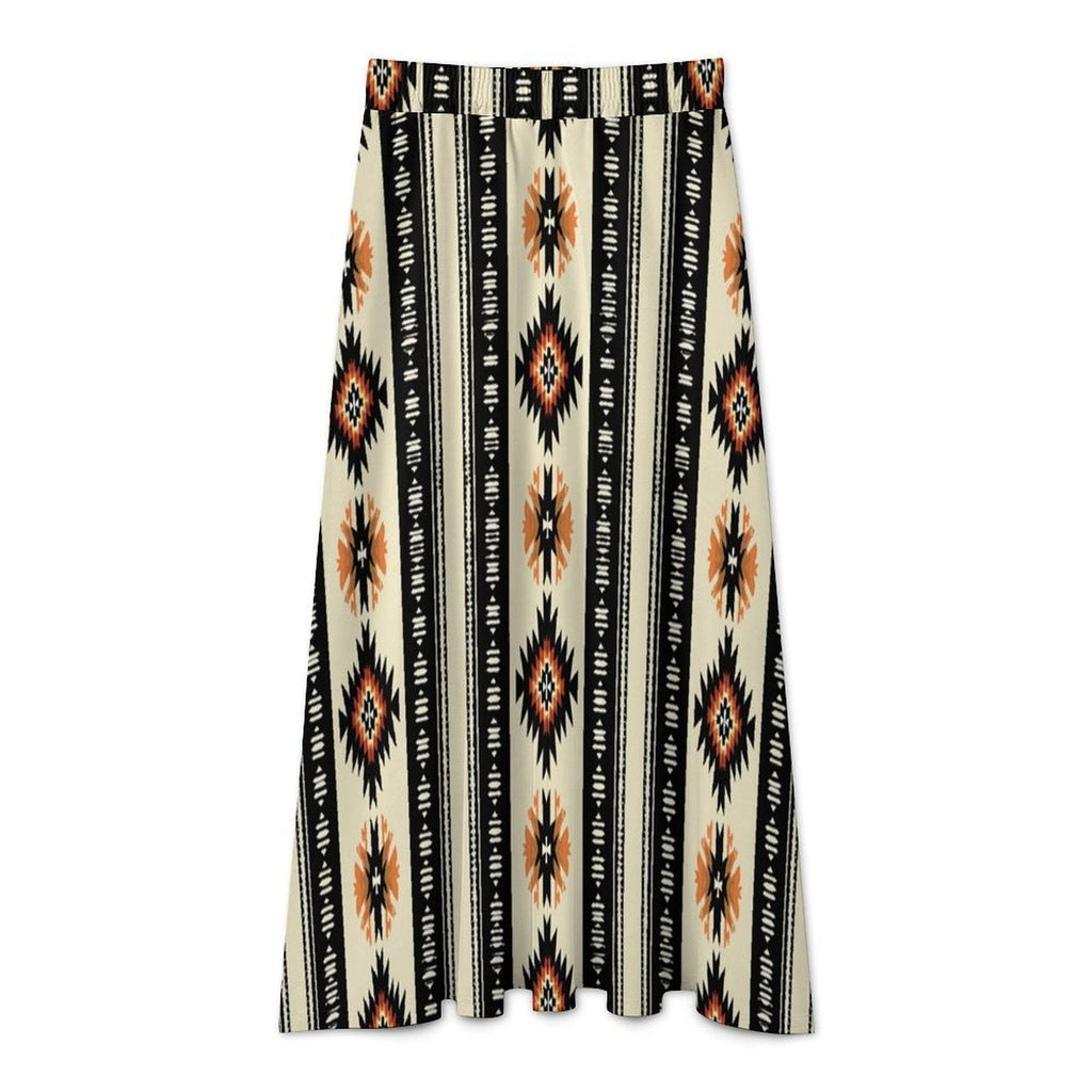 Baha Ranch Colores de Mexico Southwestern Aztec Midi Skirt