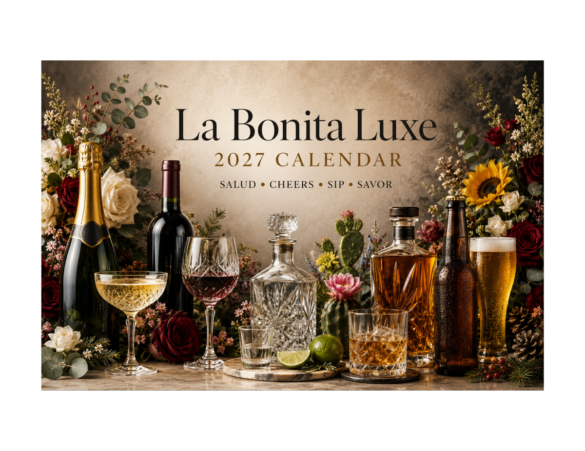 2027 La Bonita Luxe Salud & Cheers Printable Calendar – Digital Download